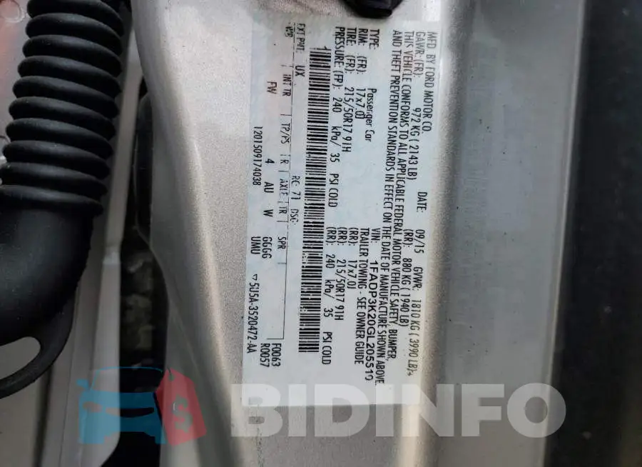 1FADP3K20GL205510 Photo# 12