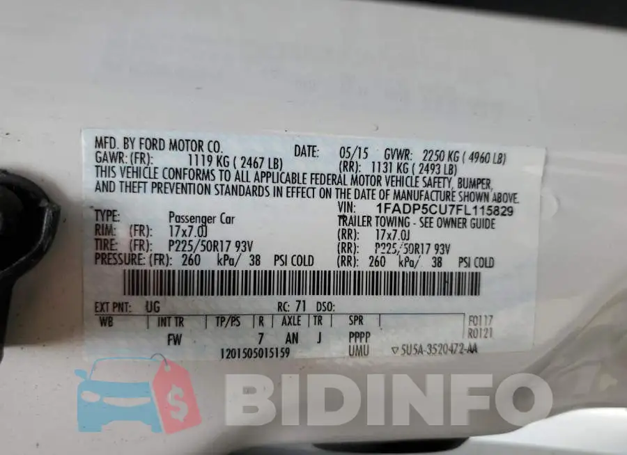 1FADP5CU7FL115829 Photo# 12