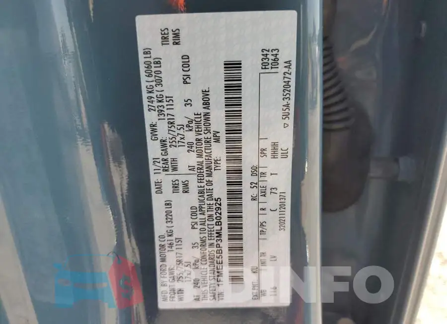 1FMEE5BP3MLB02925 Photo# 13