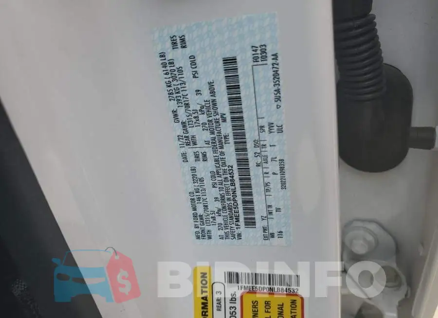 1FMEE5DP0NLB84532 Photo# 13