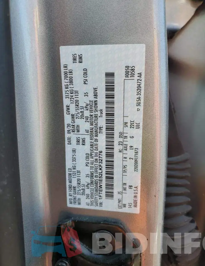 1FTEW1E52LKF32776 Photo# 12