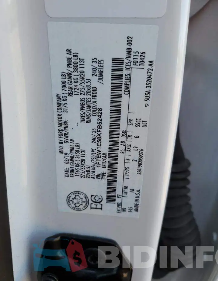1FTEW1E58KFB52428 Photo# 12