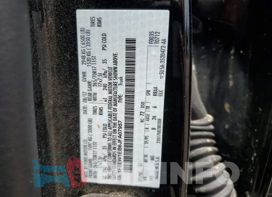 1FTEW1EB6JFA07957 Photo# 13