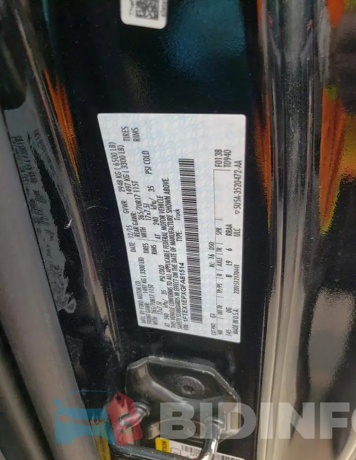 1FTEX1EPXGFA81514 Photo# 12