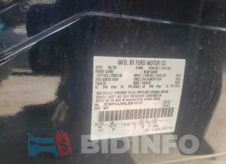 2FMPK4J99LBB15157 Photo# 12