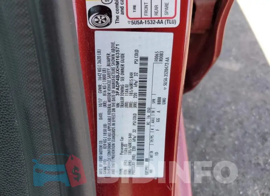 3FADP4BJXHM163571 Photo# 12