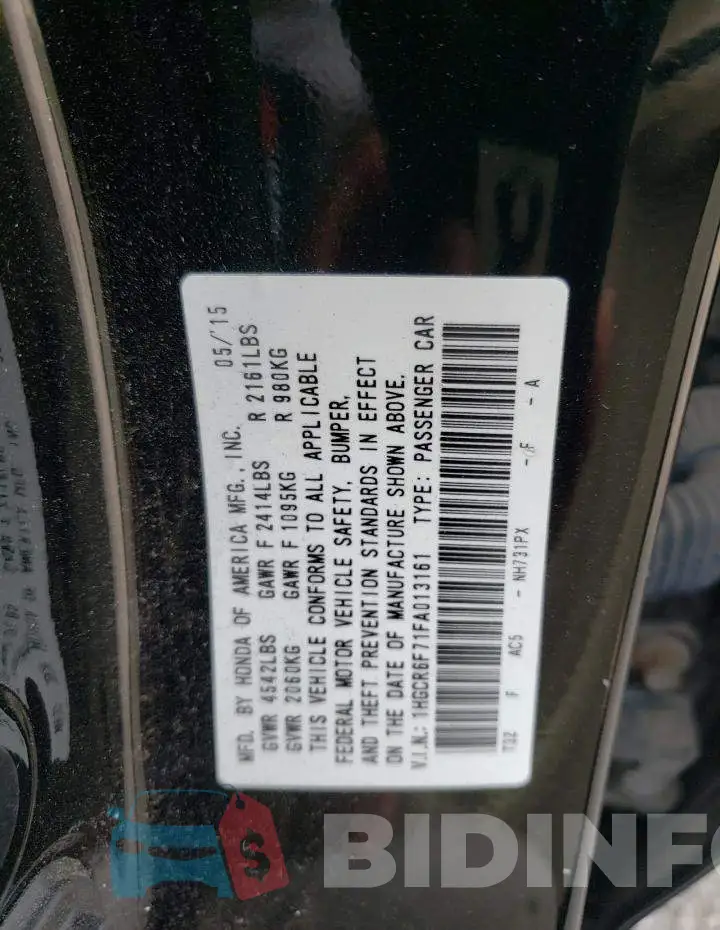 1HGCR6F71FA013161 Photo# 12