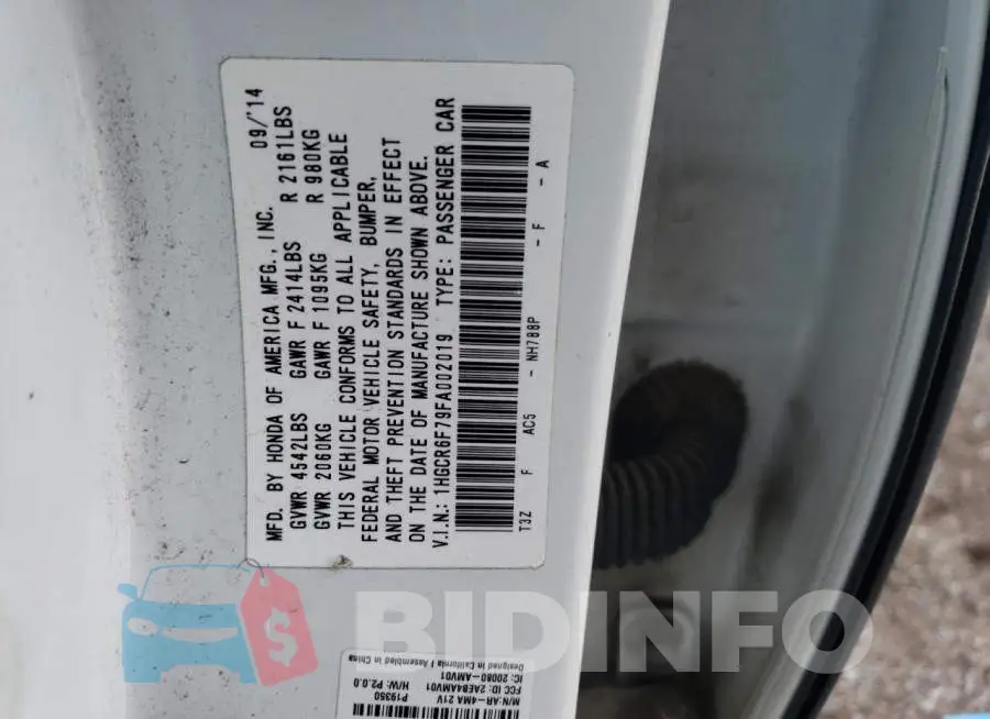1HGCR6F79FA002019 Photo# 13
