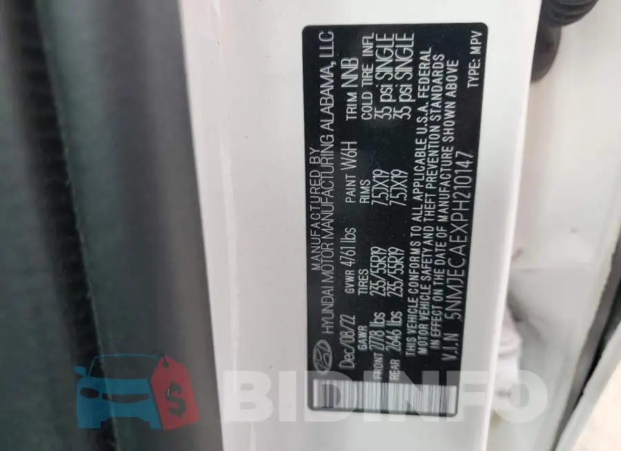 5NMJECAEXPH210147 Photo# 13