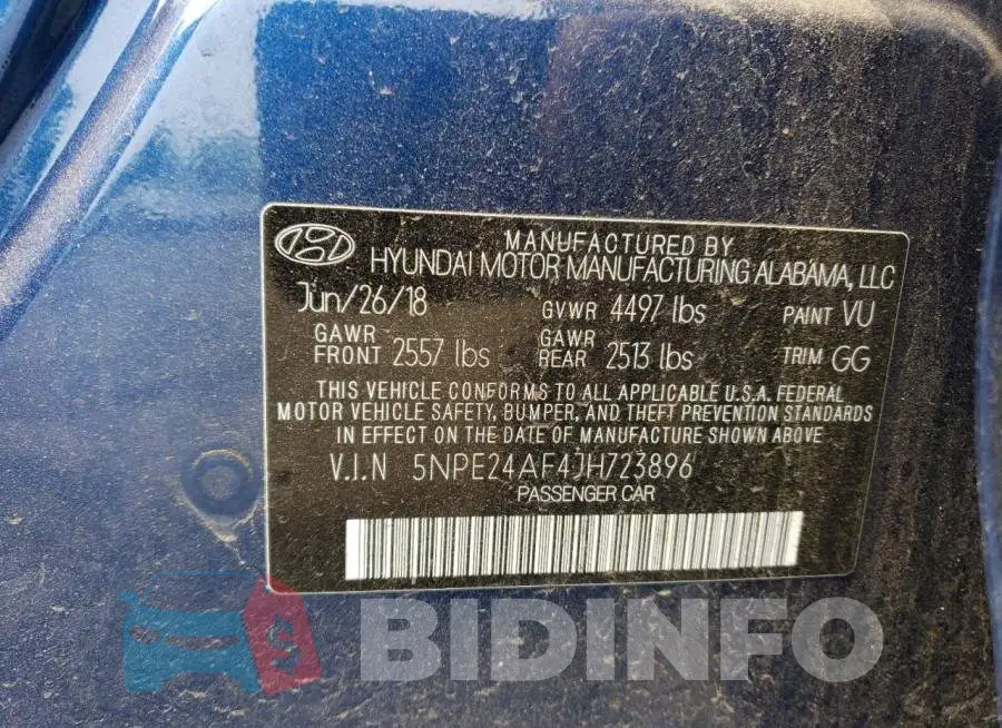 5NPE24AF4JH723896 Photo# 12