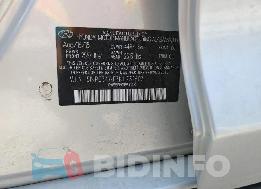 5NPE34AF7KH732607 Photo# 12