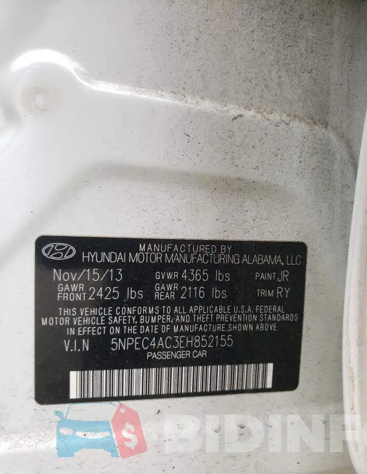 5NPEC4AC3EH852155 Photo# 12