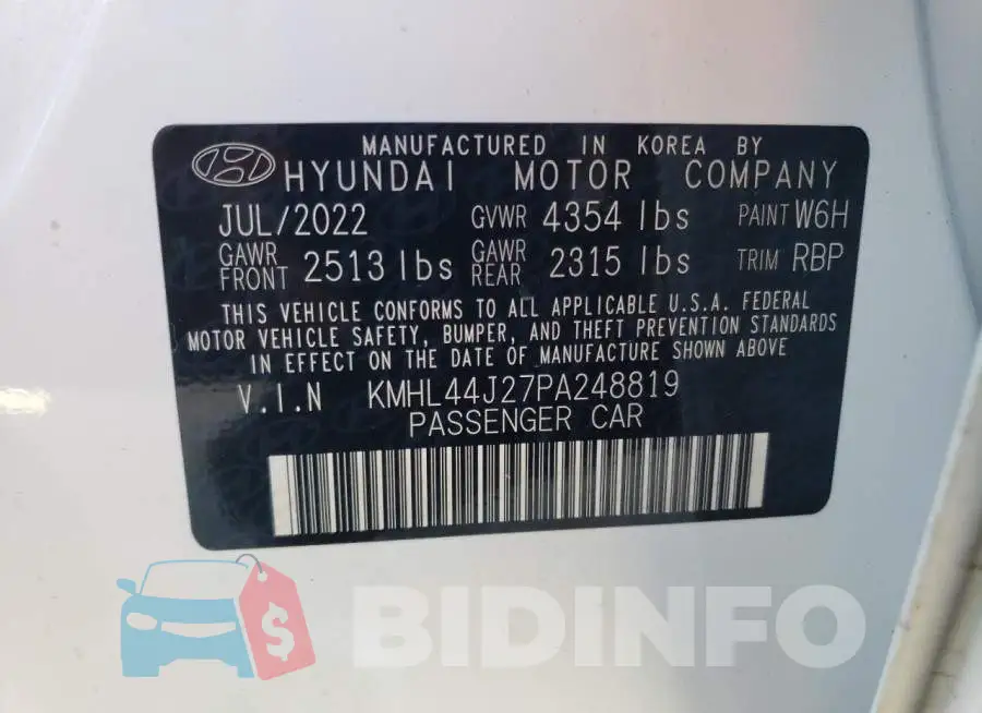 KMHL44J27PA248819 Photo# 12