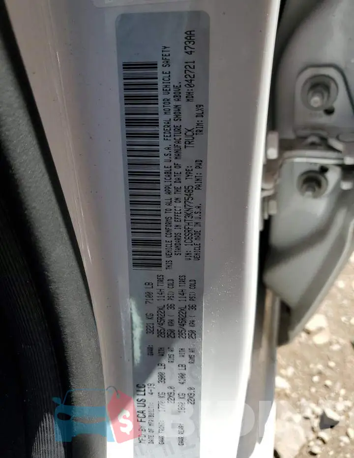 1C6SRFHT3KN775485 Photo# 14