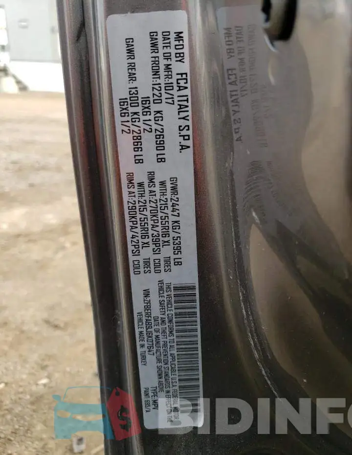 ZFBERFAB9J6K07647 Photo# 13