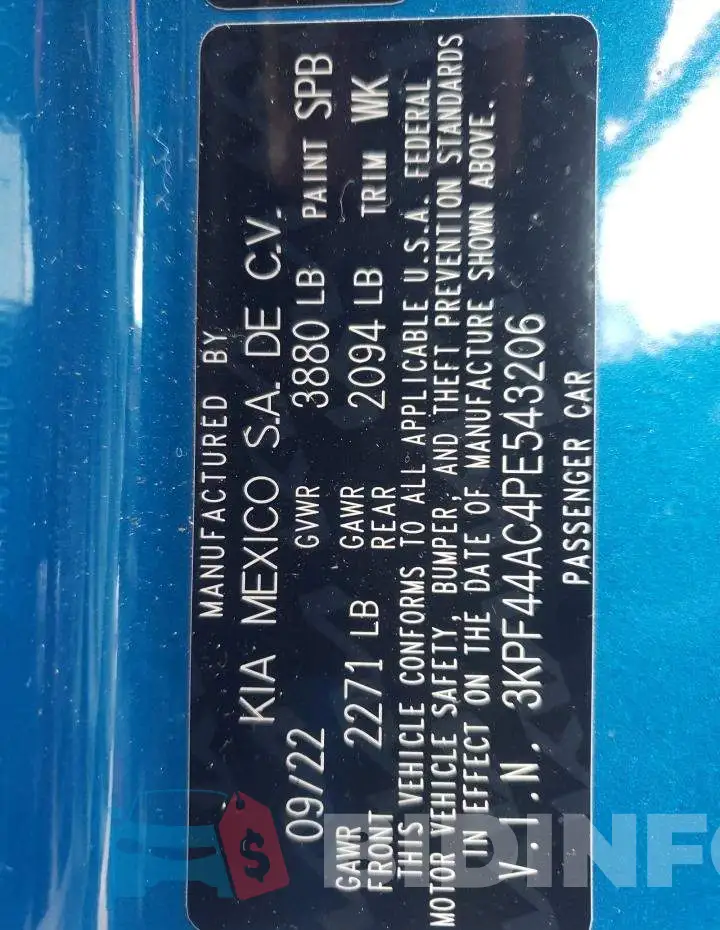 3KPF44AC4PE543206 Photo# 12
