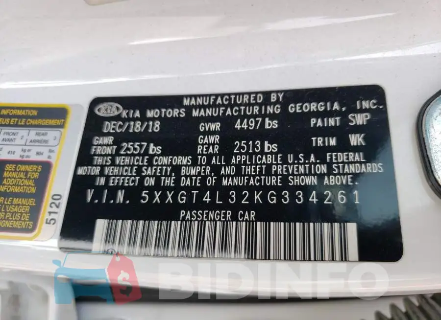 5XXGT4L32KG334261 Photo# 12