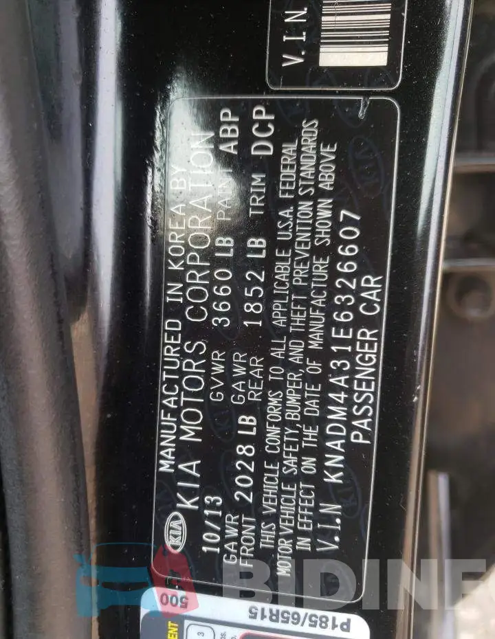 KNADM4A31E6326607 Photo# 12