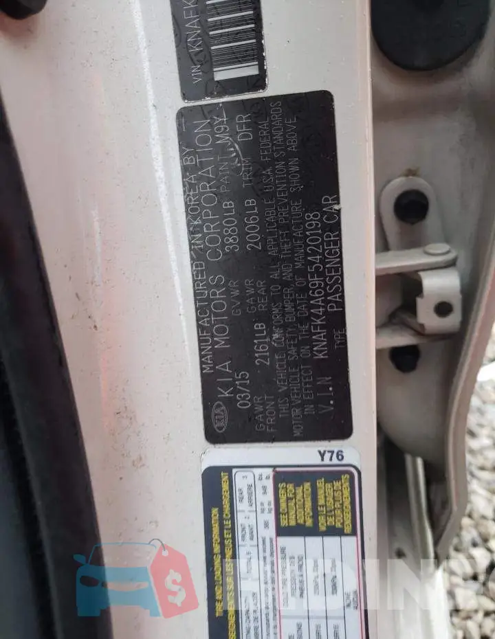 KNAFK4A69F5420198 Photo# 12