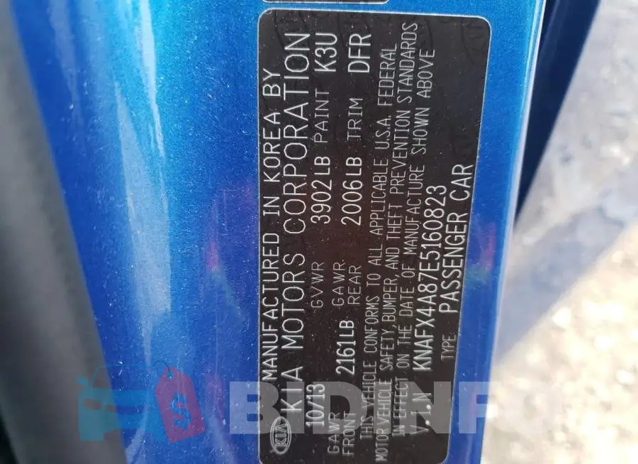 KNAFX4A87E5160823 Photo# 12