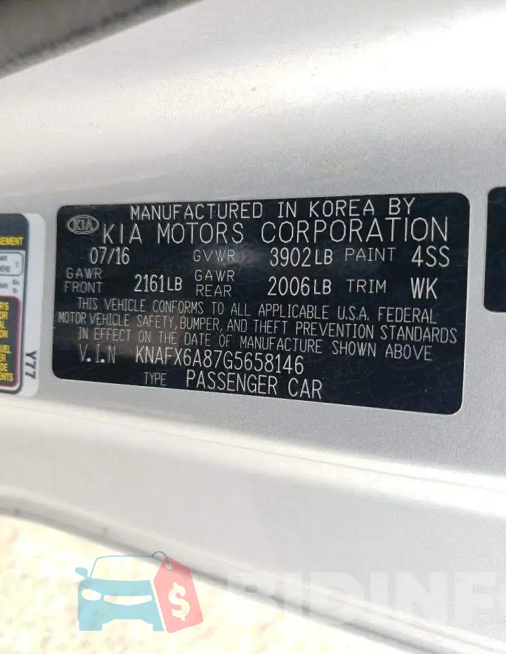 KNAFX6A87G5658146 Photo# 12