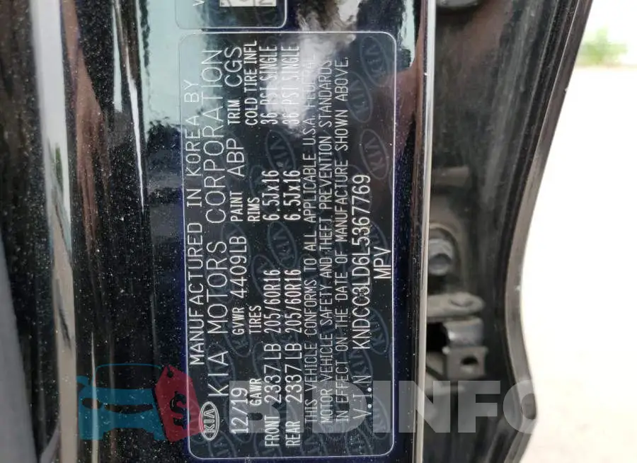 KNDCC3LD6L5367769 Photo# 13