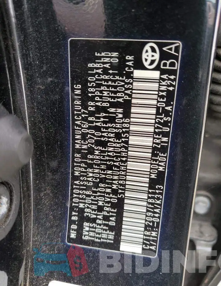 5YFBURHE4HP715186 Photo# 12