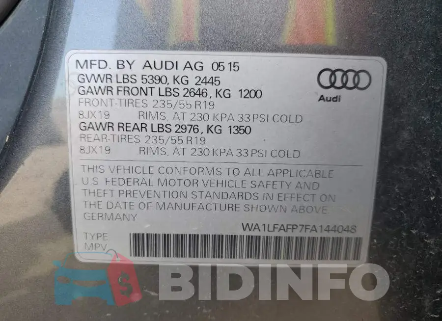 WA1LFAFP7FA144048 Photo# 12