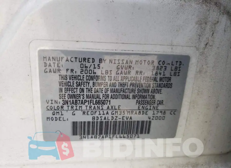3N1AB7AP1FL665071 Photo# 12