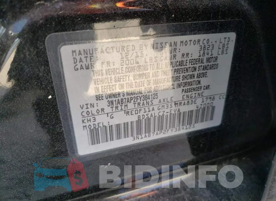 3N1AB7AP2FY384125 Photo# 13