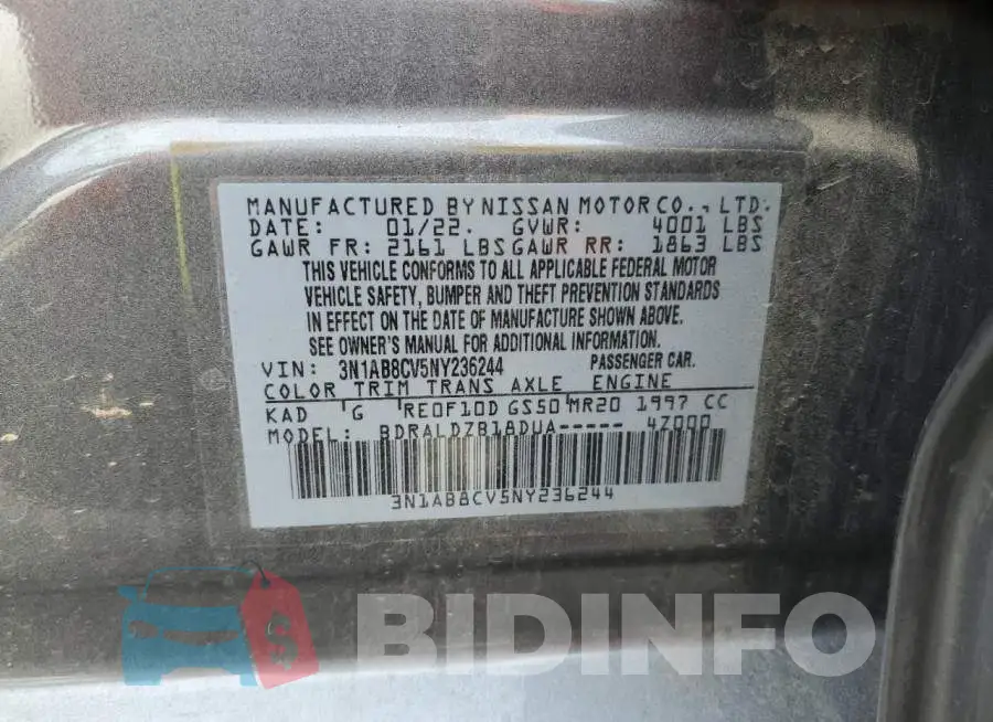 3N1AB8CV5NY236244 Photo# 12