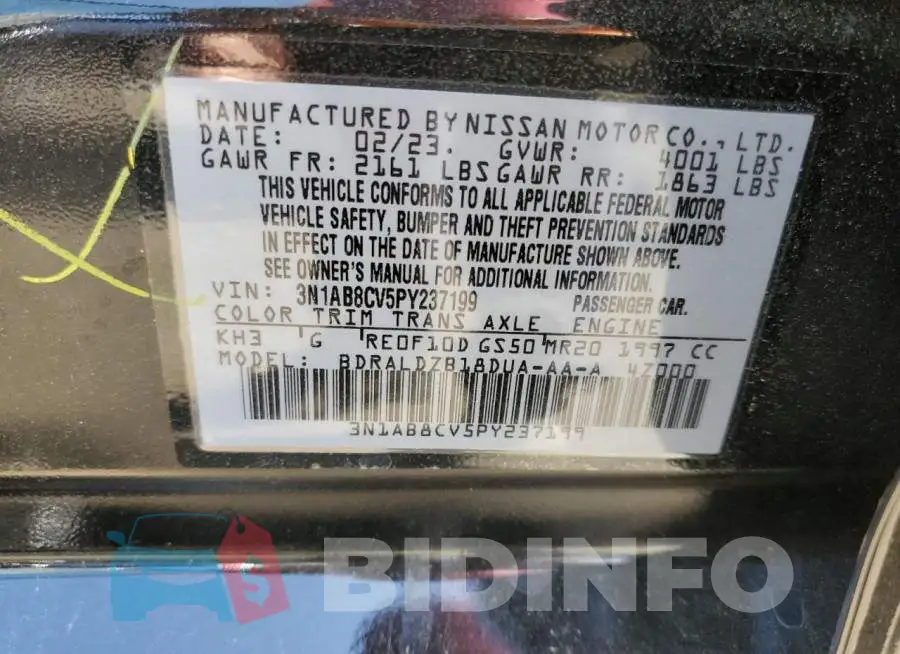 3N1AB8CV5PY237199 Photo# 13