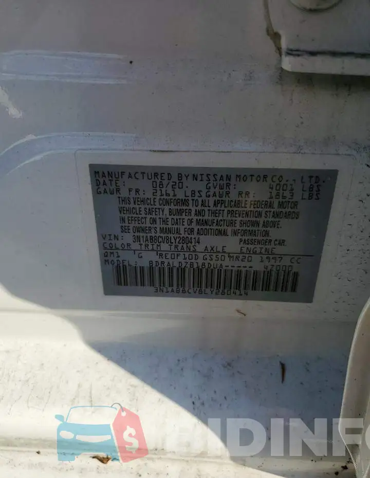 3N1AB8CV8LY280414 Photo# 12