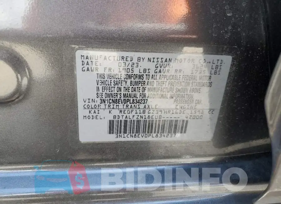 3N1CN8EV0PL834237 Photo# 13