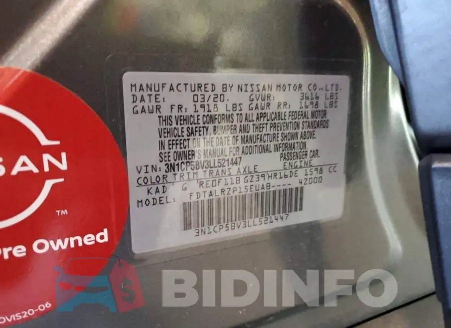3N1CP5BV3LL521447 Photo# 12