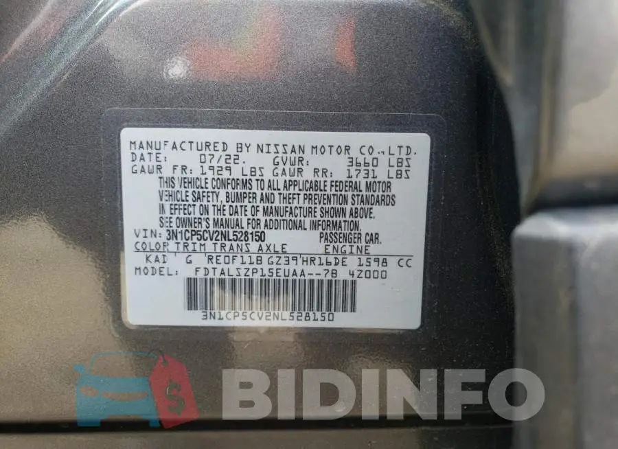 3N1CP5CV2NL528150 Photo# 12
