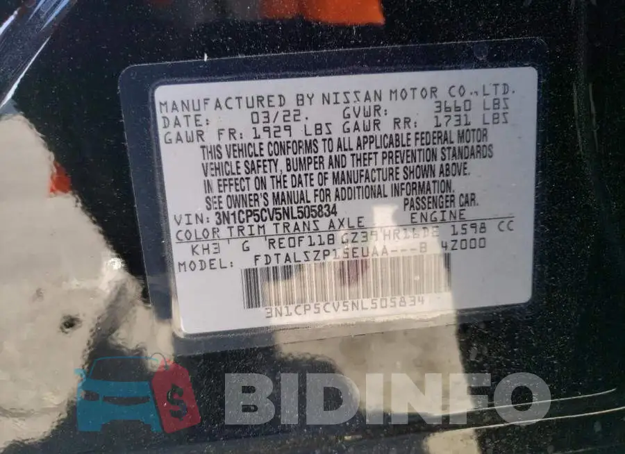 3N1CP5CV5NL505834 Photo# 13