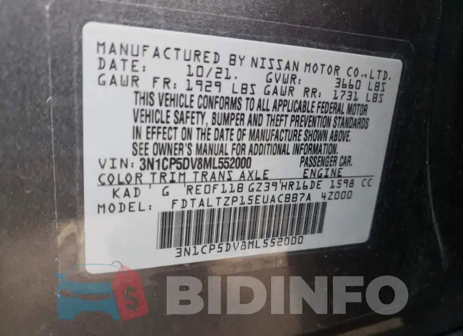 3N1CP5DV8ML552000 Photo# 12