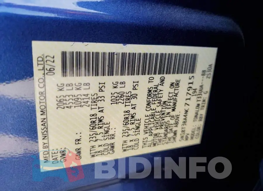 5N1BT3BA4NC717915 Photo# 12