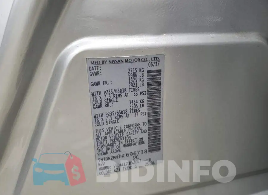 5N1DR2MN3HC696738 Photo# 13