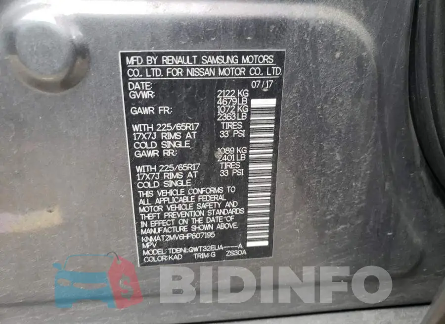 KNMAT2MV6HP607195 Photo# 13
