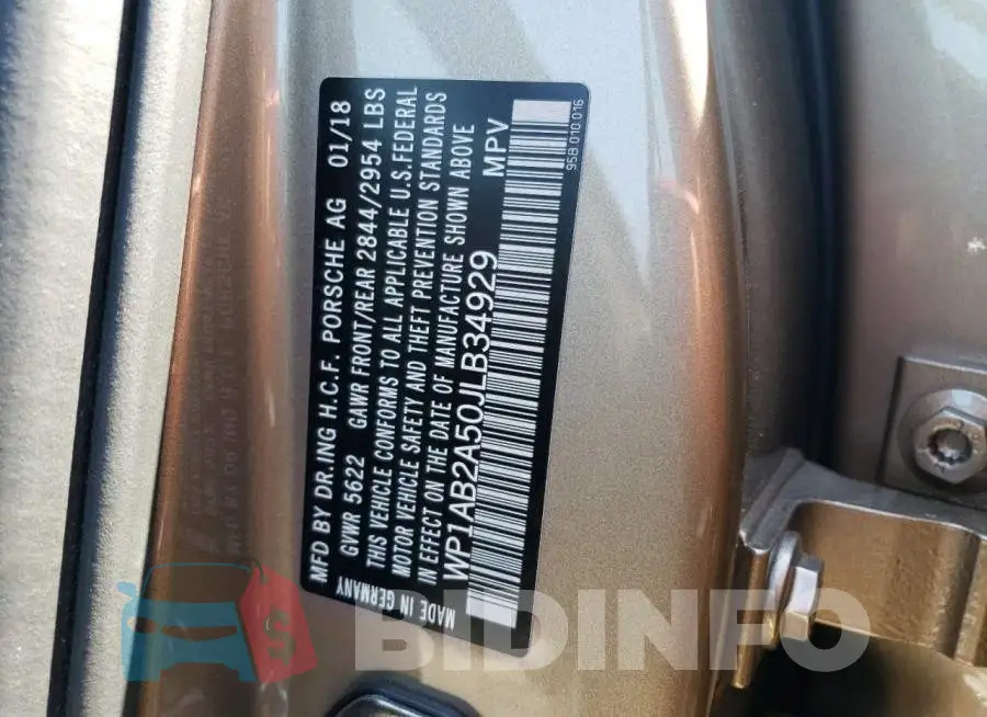 WP1AB2A50JLB34929 Photo# 12