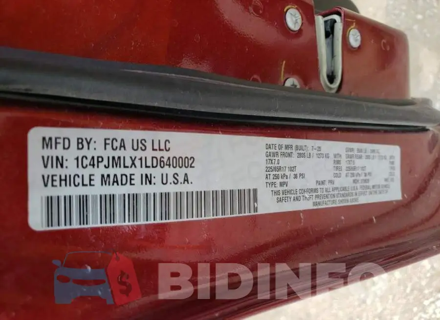 1C4PJMLX1LD640002 Photo# 13