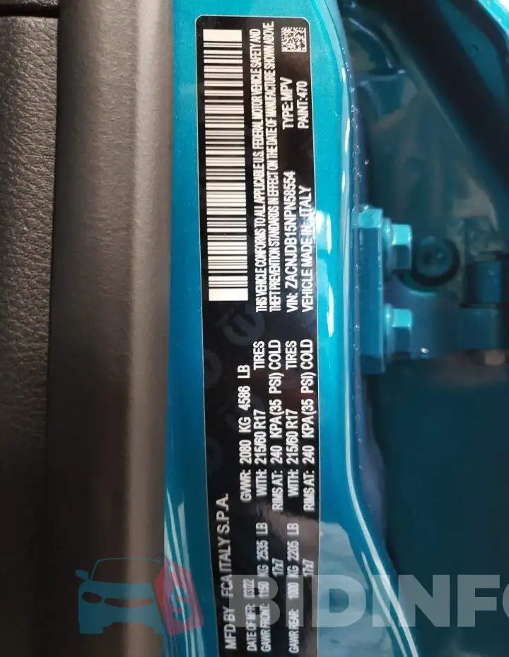 ZACNJDB15NPN58554 Photo# 12