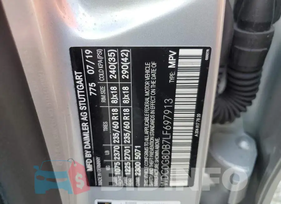 WDC0G8DB7LF697913 Photo# 12