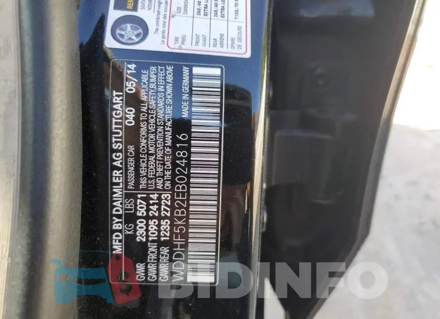 WDDHF5KB2EB024816 Photo# 13