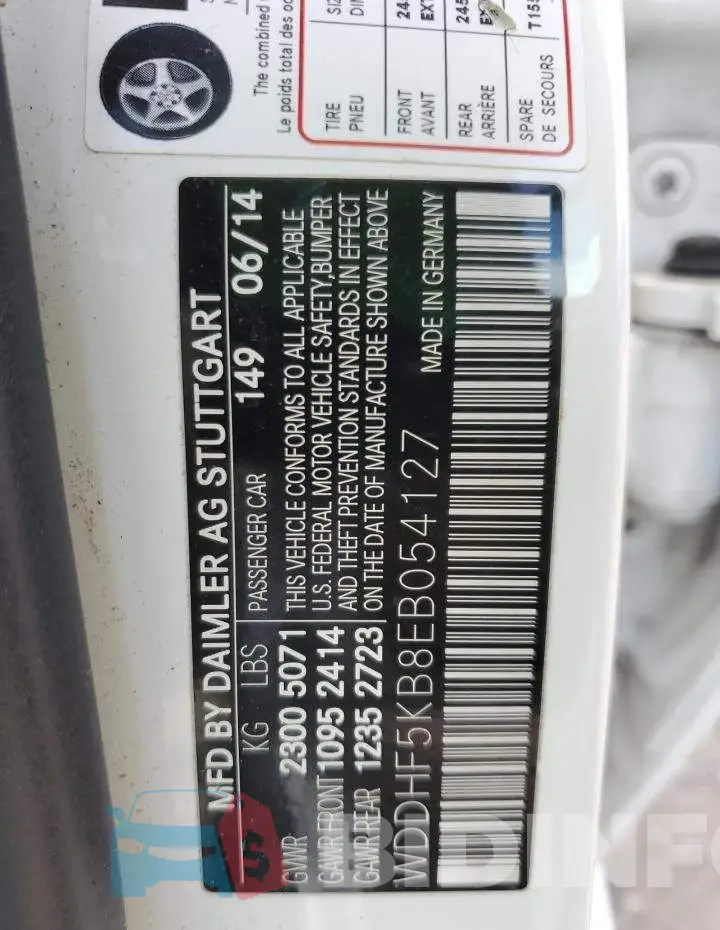 WDDHF5KB8EB054127 Photo# 12