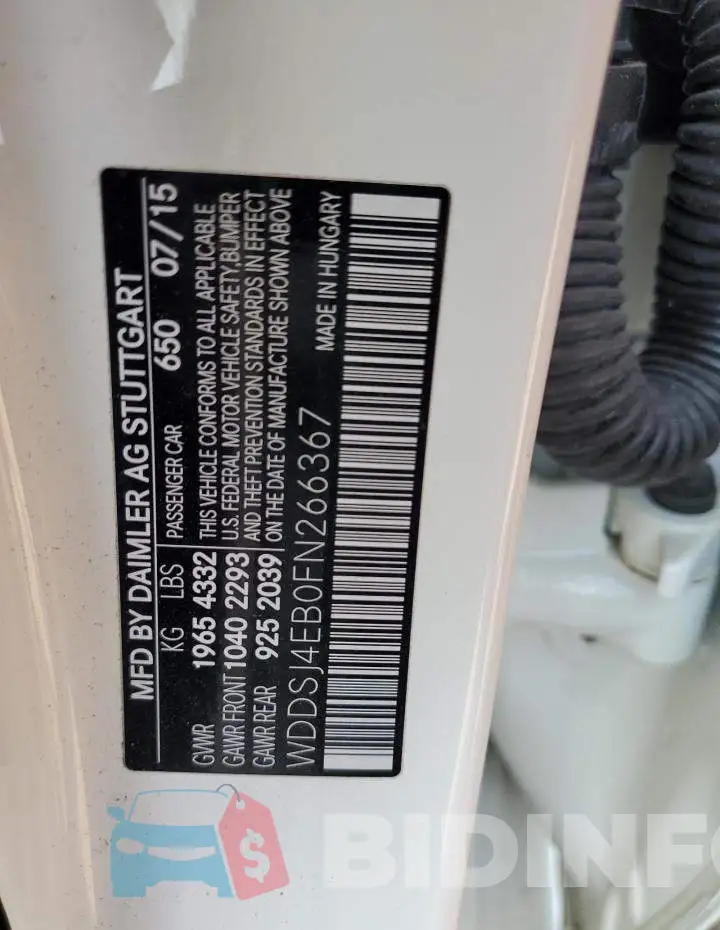 WDDSJ4EB0FN266367 Photo# 12