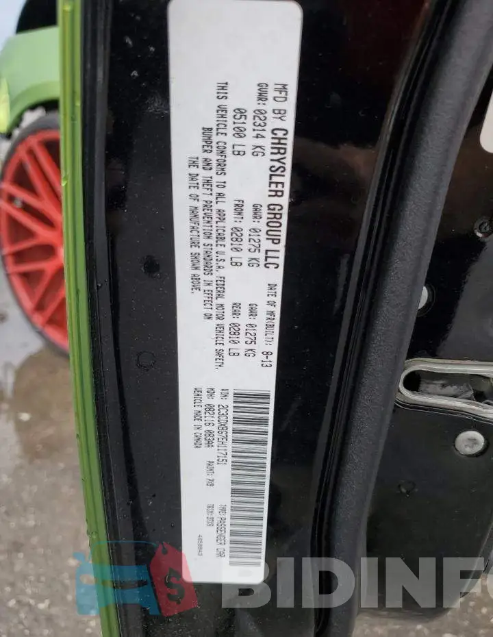 2C3CDXBG7EH117151 Photo# 12