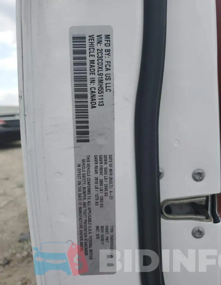 2C3CDXL91MH551113 Photo# 12